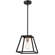 Load image into Gallery viewer, RADIANCE goods Industrial 1 Light Textured Black Ceiling Pendant 10" Wide
