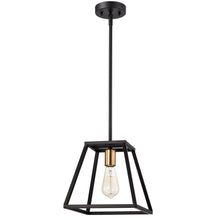 Load image into Gallery viewer, RADIANCE goods Industrial 1 Light Textured Black Ceiling Pendant 10" Wide