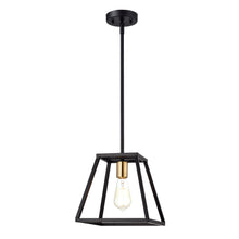 Load image into Gallery viewer, RADIANCE goods Industrial 1 Light Textured Black Ceiling Pendant 10" Wide