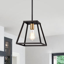 Load image into Gallery viewer, RADIANCE goods Industrial 1 Light Textured Black Ceiling Pendant 10" Wide