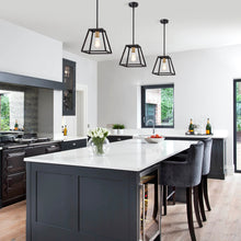 Load image into Gallery viewer, RADIANCE goods Industrial 1 Light Textured Black Ceiling Pendant 10" Wide