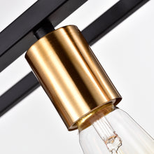 Load image into Gallery viewer, RADIANCE goods Industrial 5 Light Textured Black Island Pendant 38" Wide