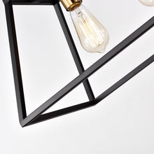 Load image into Gallery viewer, RADIANCE goods Industrial 5 Light Textured Black Island Pendant 38" Wide