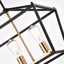 Load image into Gallery viewer, RADIANCE goods Industrial 5 Light Textured Black Island Pendant 36" Wide