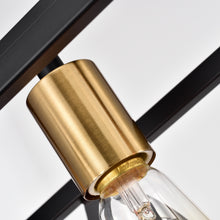 Load image into Gallery viewer, RADIANCE goods Industrial 5 Light Textured Black Island Pendant 35" Wide