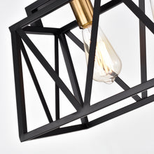 Load image into Gallery viewer, RADIANCE goods Industrial 5 Light Textured Black Island Pendant 35" Wide