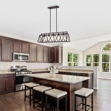 Load image into Gallery viewer, RADIANCE goods Industrial 5 Light Oil Rubbed Bronze Island Pendant 35" Wide