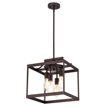 Load image into Gallery viewer, RADIANCE goods Industrial 4 Light Rubbed Bronze Ceiling Pendant 15" Wide