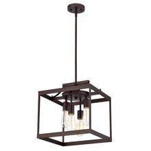 Load image into Gallery viewer, RADIANCE goods Industrial 4 Light Rubbed Bronze Ceiling Pendant 15" Wide