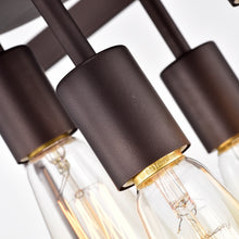 Load image into Gallery viewer, RADIANCE goods Industrial 4 Light Rubbed Bronze Ceiling Pendant 15" Wide