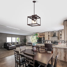 Load image into Gallery viewer, RADIANCE goods Industrial 4 Light Rubbed Bronze Ceiling Pendant 15" Wide