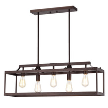 Load image into Gallery viewer, RADIANCE goods Industrial 5 Light Oil Rubbed Bronze Island Pendant 36" Wide