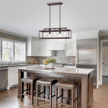 Load image into Gallery viewer, RADIANCE goods Industrial 5 Light Oil Rubbed Bronze Island Pendant 36" Wide