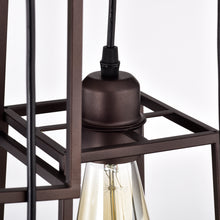 Load image into Gallery viewer, RADIANCE goods Industrial 5 Light Rubbed Bronze Ceiling Pendant 18" Wide