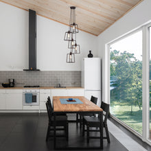 Load image into Gallery viewer, RADIANCE goods Industrial 5 Light Rubbed Bronze Ceiling Pendant 18" Wide