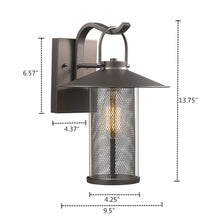 Load image into Gallery viewer, RADIANCE goods 1 Light Rubbed Bronze Outdoor Wall Sconce 14" Tall