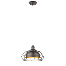 Load image into Gallery viewer, RADIANCE goods Industrial 1 Light Rubbed Bronze Ceiling Pendant 12" Wide