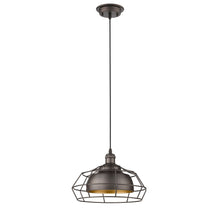 Load image into Gallery viewer, RADIANCE goods Industrial 1 Light Rubbed Bronze Ceiling Pendant 12" Wide