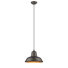Load image into Gallery viewer, RADIANCE goods Industrial 1 Light Rubbed Bronze Ceiling Pendant 10" Wide