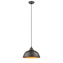 Load image into Gallery viewer, RADIANCE goods Industrial 1 Light Rubbed Bronze Ceiling Pendant 10" Wide