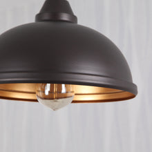 Load image into Gallery viewer, RADIANCE goods Industrial 1 Light Rubbed Bronze Ceiling Pendant 10" Wide