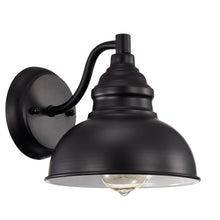 Load image into Gallery viewer, RADIANCE goods 1 Light Textured Black Indoor Wall Sconce 8" Wide