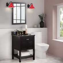 Load image into Gallery viewer, RADIANCE goods 1 Light Matte Black and Red Indoor Wall Sconce 8" Wide