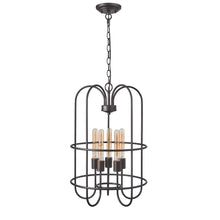 Load image into Gallery viewer, RADIANCE goods Industrial-Style 5 Light Rubbed Bronze Ceiling Pendant 16" Wide
