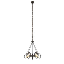 Load image into Gallery viewer, RADIANCE goods Industrial 5 Light Rubbed Bronze Ceiling Pendant 23" Wide