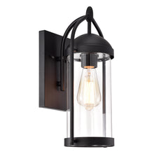 Load image into Gallery viewer, RADIANCE goods 1 Light Textured Black Outdoor Wall Sconce 15" Tall