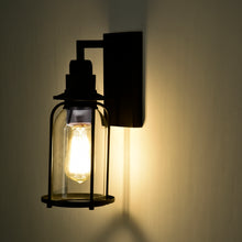 Load image into Gallery viewer, RADIANCE goods 1 Light Textured Black Outdoor Wall Sconce 13" Tall