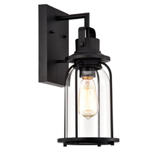 Load image into Gallery viewer, RADIANCE goods 1 Light Textured Black Outdoor Wall Sconce 15" Tall