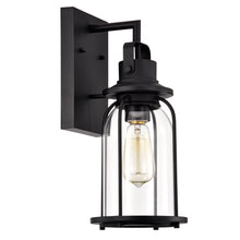 Load image into Gallery viewer, RADIANCE goods 1 Light Textured Black Outdoor Wall Sconce 15" Tall