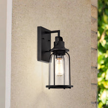 Load image into Gallery viewer, RADIANCE goods 1 Light Textured Black Outdoor Wall Sconce 15" Tall