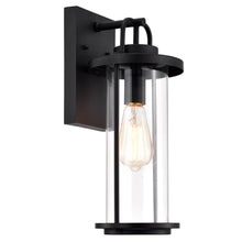 Load image into Gallery viewer, RADIANCE goods 1 Light Textured Black Outdoor Wall Sconce 16" Tall