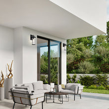 Load image into Gallery viewer, RADIANCE goods 1 Light Textured Black Outdoor Wall Sconce 16" Tall