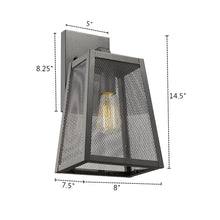Load image into Gallery viewer, 2D286-BK15OD RADIANCE goods 1 Light Textured Black Outdoor Wall Sconce 15" Tall