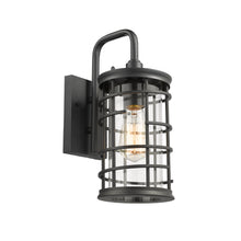 Load image into Gallery viewer, 2D287-BK13OD RADIANCE goods 1 Light Textured Black Outdoor Wall Sconce 13" Tall
