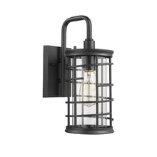 Load image into Gallery viewer, 2D287-BK13OD RADIANCE goods 1 Light Textured Black Outdoor Wall Sconce 13" Tall