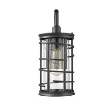 Load image into Gallery viewer, 2D287-BK13OD RADIANCE goods 1 Light Textured Black Outdoor Wall Sconce 13" Tall