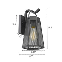 Load image into Gallery viewer, 2D288-BK12OD RADIANCE goods 1 Light Textured Black Outdoor Wall Sconce 12" Tall