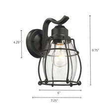 Load image into Gallery viewer, 2D291-BK10OD RADIANCE goods 1 Light Textured Black Outdoor Wall Sconce 10" Tall