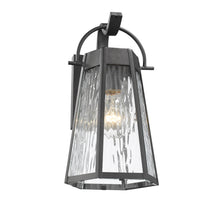 Load image into Gallery viewer, 2D294-BK12OD RADIANCE goods 1 Light Textured Black Outdoor Wall Sconce 12" Tall