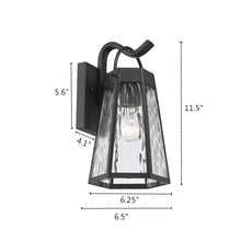 Load image into Gallery viewer, 2D294-BK12OD RADIANCE goods 1 Light Textured Black Outdoor Wall Sconce 12" Tall