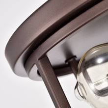 Load image into Gallery viewer, RADIANCE goods 2 Light Rubbed Bronze Finish Flush Mount Ceiling Fixture 12" Wide