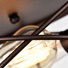 Load image into Gallery viewer, RADIANCE goods 2 Light Rubbed Bronze Finish Flush Mount Ceiling Fixture 14" Wide