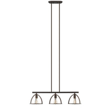 Load image into Gallery viewer, RADIANCE goods Industrial 3 Light Rubbed Bronze Island Pendant 35" Wide