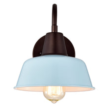 Load image into Gallery viewer, RADIANCE goods 1 Light Oil Rubbed Bronze and White Indoor Wall Sconce 9" Wide