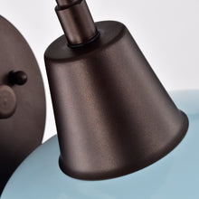 Load image into Gallery viewer, RADIANCE goods 1 Light Oil Rubbed Bronze and White Indoor Wall Sconce 9" Wide