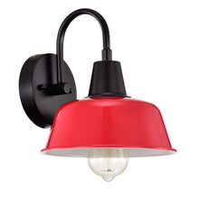 Load image into Gallery viewer, RADIANCE goods 1 Light Matte Black and Red Indoor Wall Sconce 9" Wide